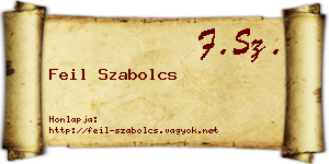 Feil Szabolcs névjegykártya