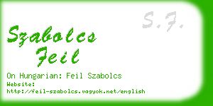 szabolcs feil business card